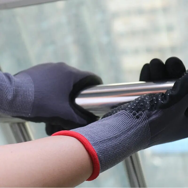 Safety Gloves Supplier - 15G Nylon Spandex Foam Nitrile Coated Non-Slip