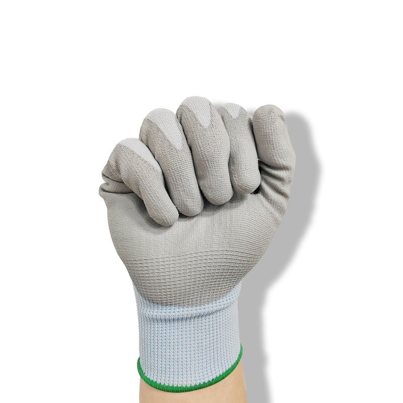 Industrial Safety Gloves Supplier - 18G PU Coated Cut Resistant Level 5