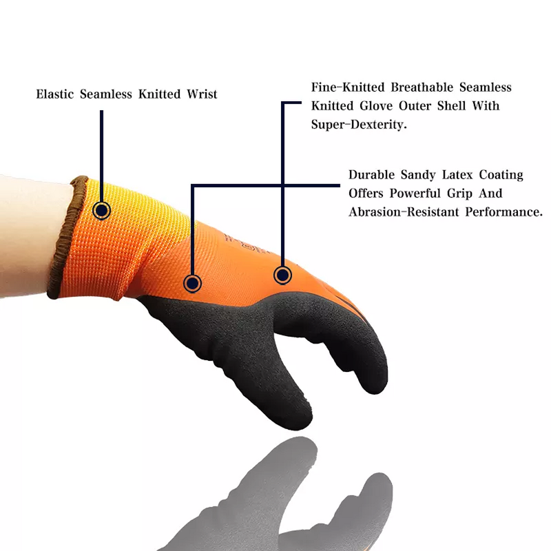 Winter Gloves Factory - Acrylic Knitted Waterproof Double Dipped Ski