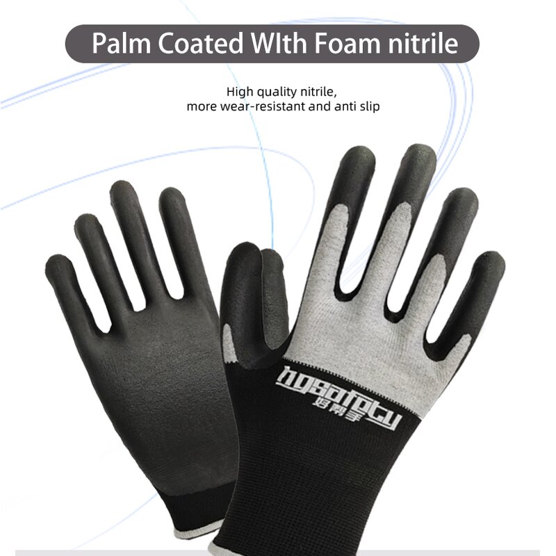 Safety Work Gloves Factory - Foam Nitrile Coated Super Grip