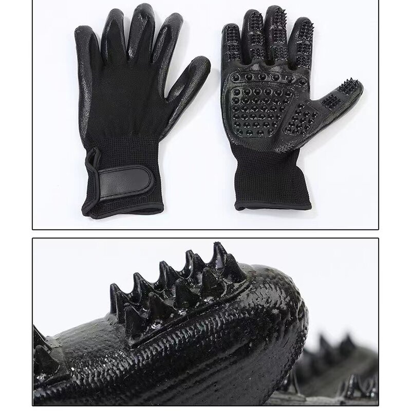 Pet Hair Remover Mitts Supplier - Gentle Deshedding Bathing Massaging