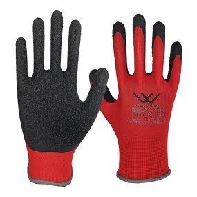Industrial Work Gloves Manufacturer - Polyester Latex Coated Heavy Duty