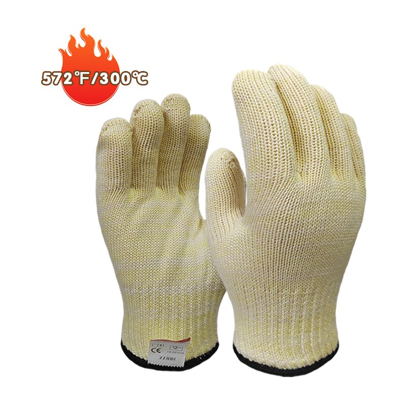 Heat Resistant Gloves Supplier - Yellow Aramid 300 Degree BBQ Oven