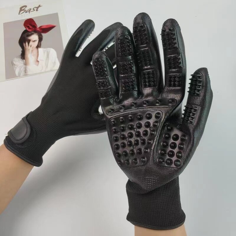 Pet Hair Remover Glove Factory - Silicone Waterproof Custom for Bathing