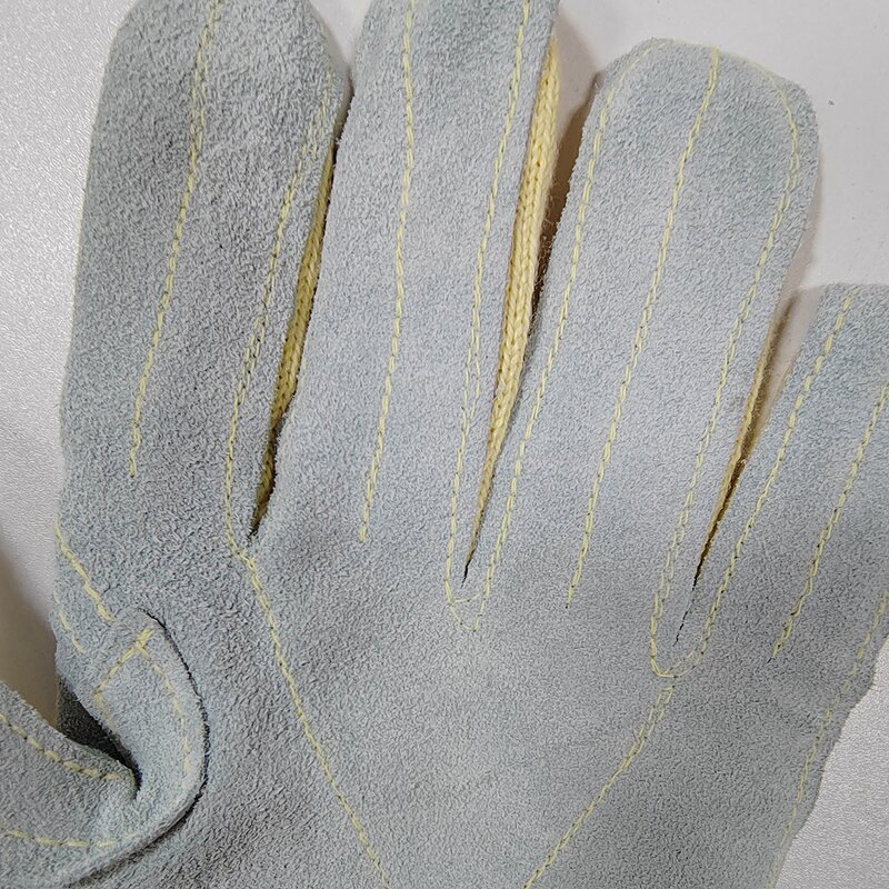 Heat Resistant Gloves Factory - Aramid Cow Leather for Grilling Welding