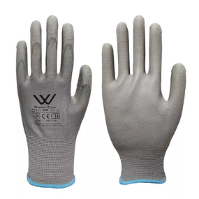 Safety Work Gloves Supplier - 13G PU Coated Anti-Static CE Approved