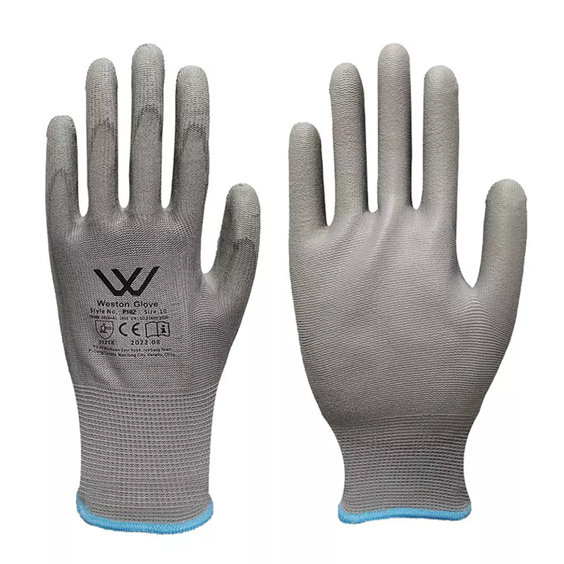 Safety Work Gloves Supplier - 13G PU Coated Anti-Static CE Approved