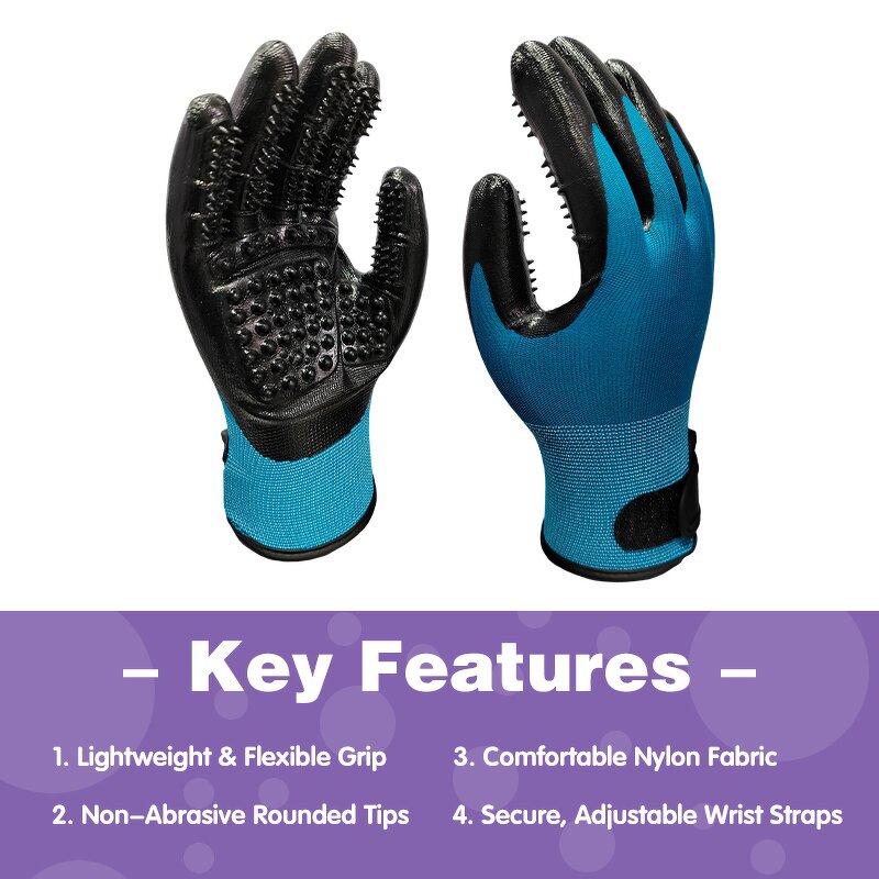 Pet Hair Remover Mitts Manufacturer - Gentle Deshedding Bathing Massaging