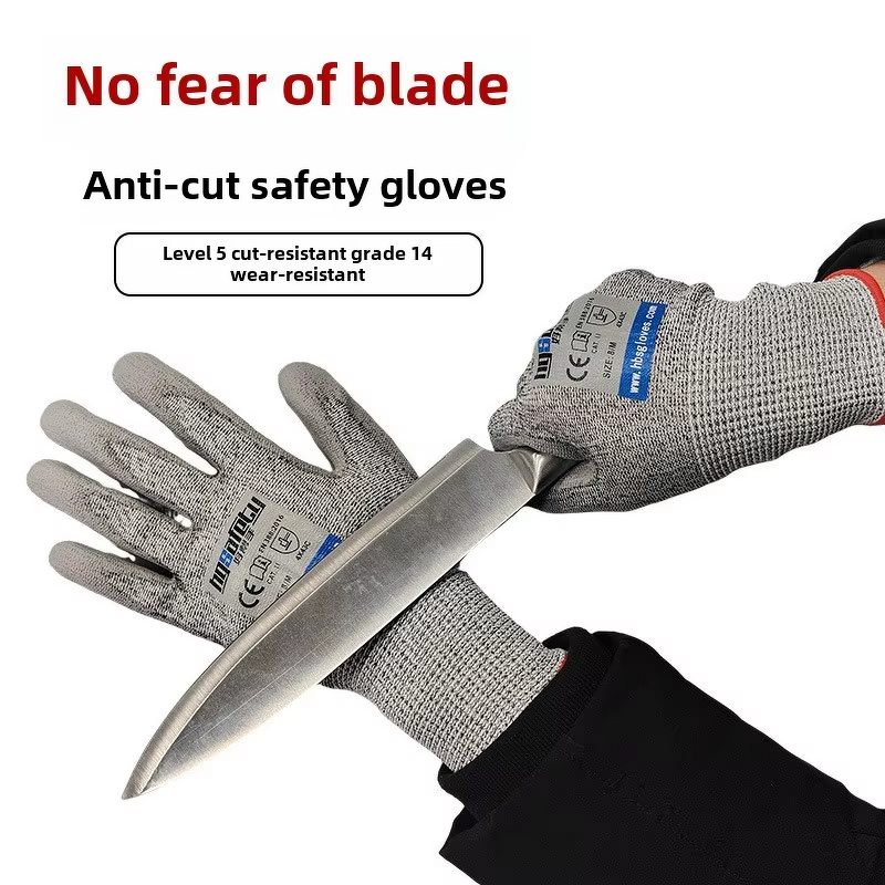 Cut Resistant Gloves Manufacturer - Level 5 PU Coated Knitted Custom