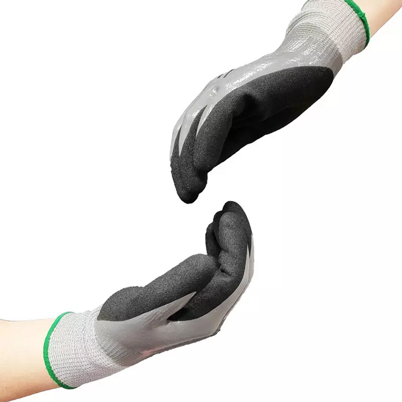Work Safety Gloves Factory - Nitrile Coated Cut Level 5 Waterproof
