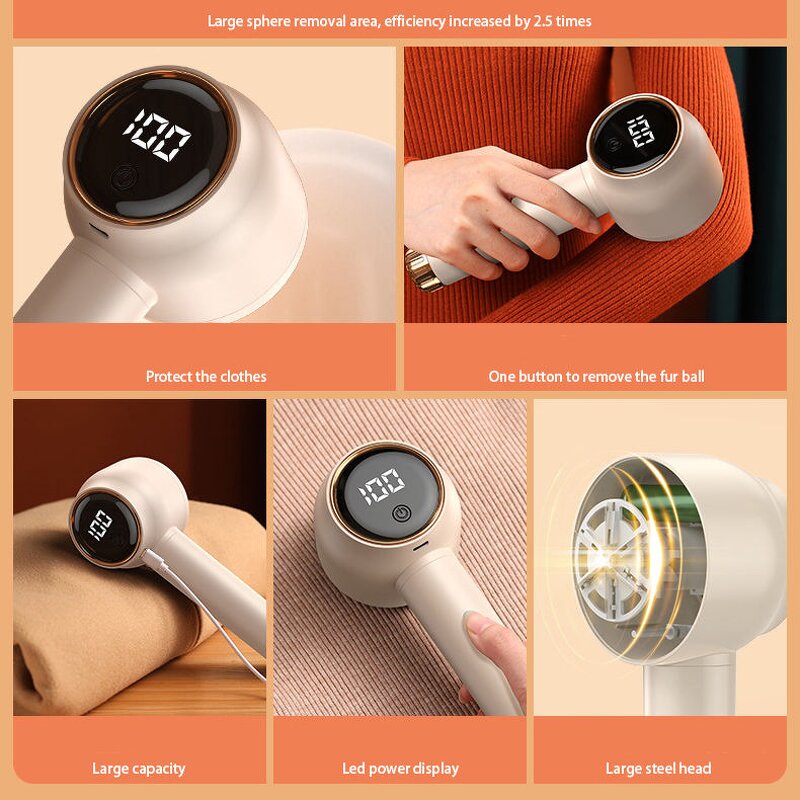 Fuzz Remover Manufacturer - OEM/ODM Rechargeable Fabric Shaver with Digital Display