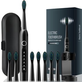 Portable Electric Toothbrush Manufacturer - OEM/ODM 5 Modes with Travel Case 8 Heads