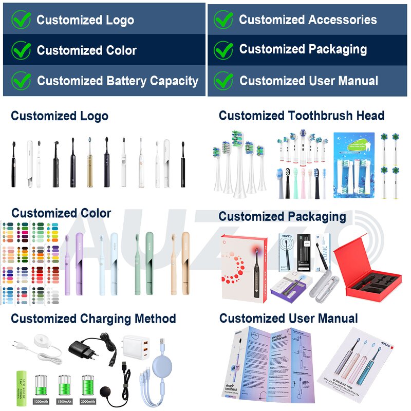 Electric Toothbrush Manufacturer - OEM/ODM Automatic Sonic IPX7 Waterproof for Adults