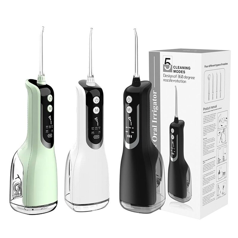 Oral Irrigator Manufacturer - OEM/ODM Portable 2 in 1 5 Modes Water Floss 4 Nozzles