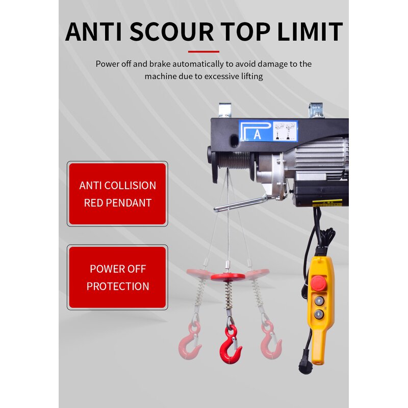 Mini Electric Hoists Supplier - 1000 kg High Speed Remote Control