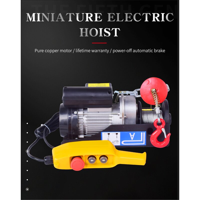 Mini Electric Hoist Manufacturer - 600kg Wire Rope Portable