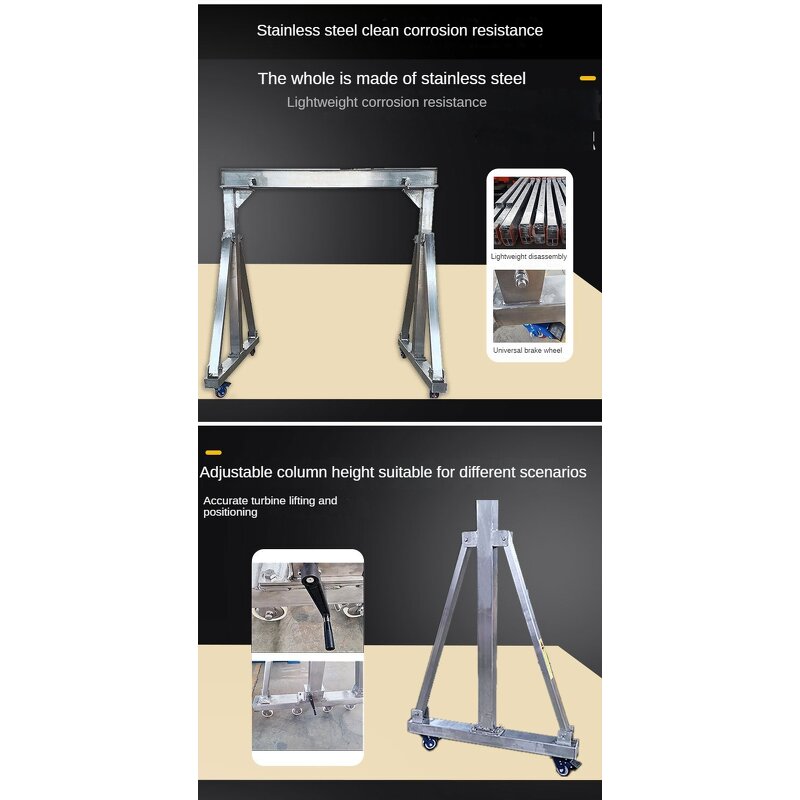 Portable Mobile Gantry Crane Supplier - Single Girder 1 Ton Aluminium Alloy