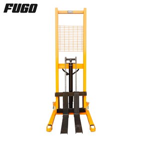Manual Hydraulic Stacker Factory - 1ton 2 Ton Adjustable Forks Aluminium