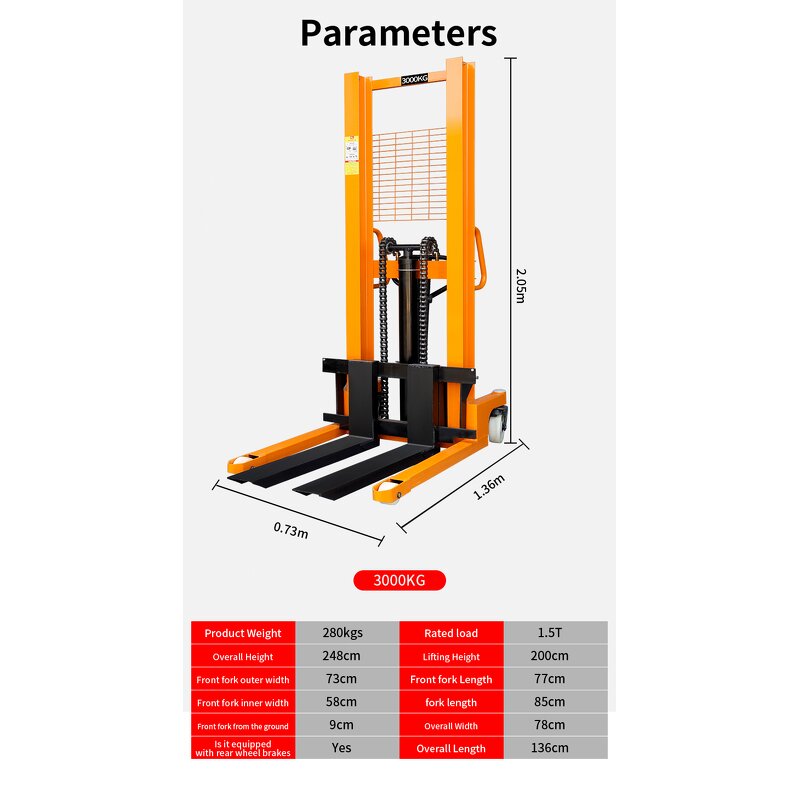 Hydraulic Cylinder for Forklift Factory - 1-3ton Adjustable 1.6-3.5m Height