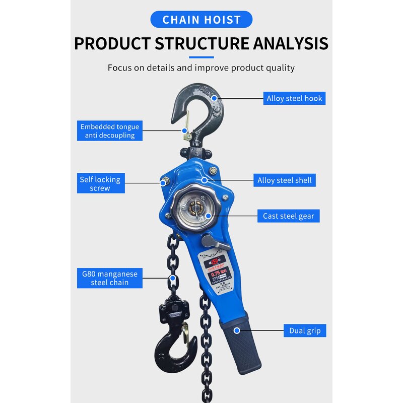 Lever Chain Block Supplier - 9Ton 3 Meters High Quality Manual Hoist