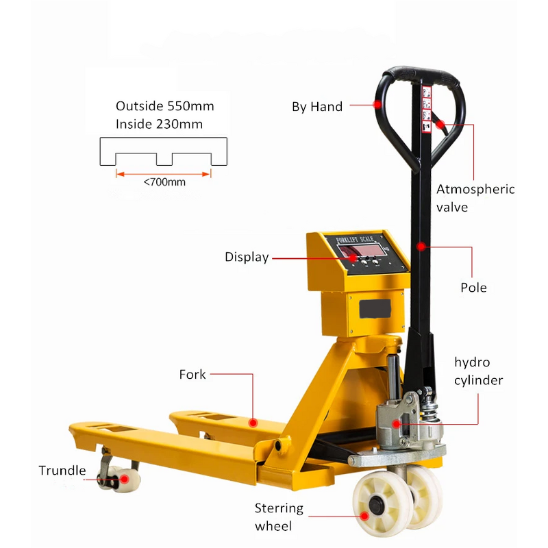 Hand Pallet Truck Supplier - 5T Digital Weight 3000kgs