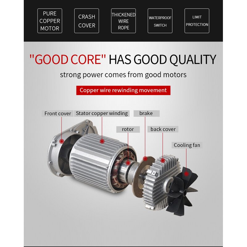 Micro Wire Rope Electric Hoist Manufacturer - Pa1000 500kg/1000kg 110v 220v