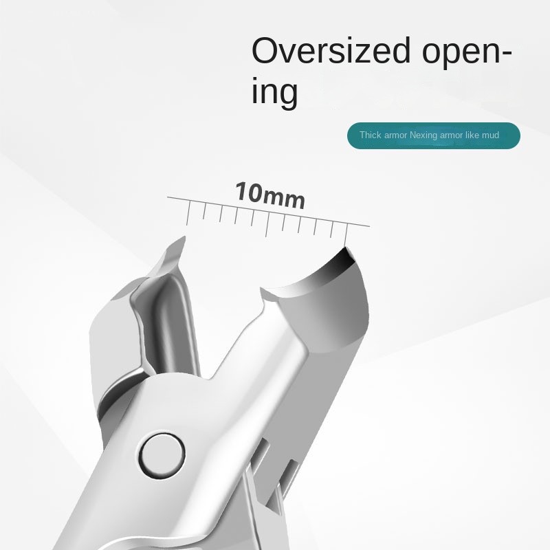 Wholesale Single Stainless Steel Nail Clipper Large Opening Anti-Splash Curved Blade Oblique Design for Household Finger Nail