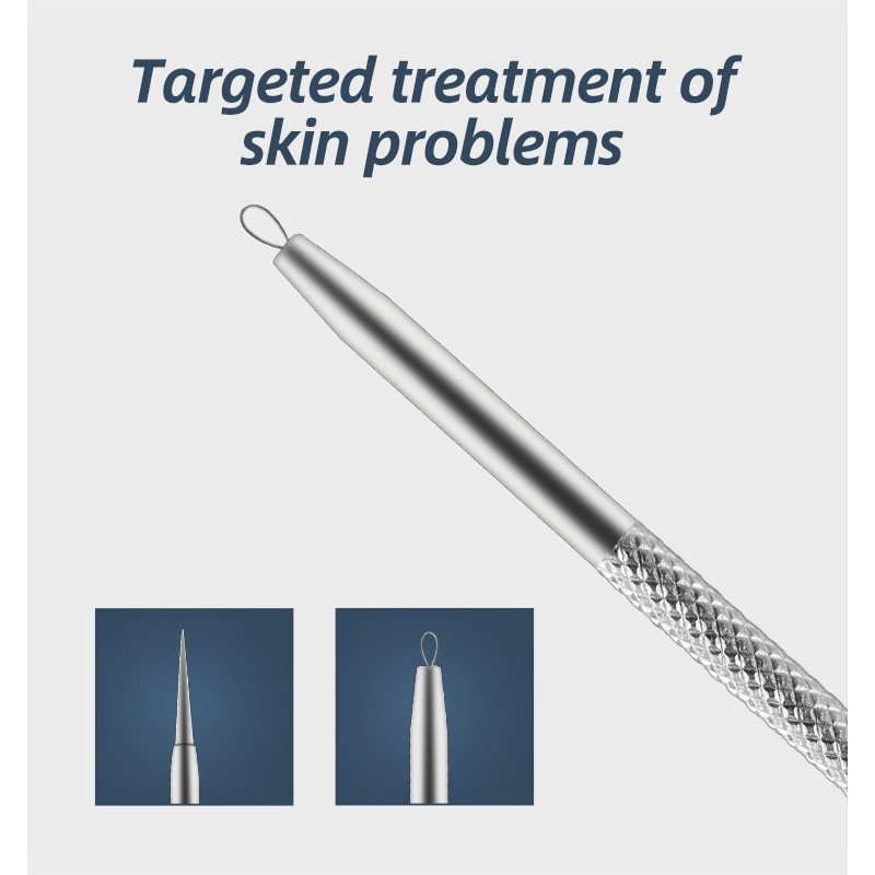 Double Head Needle Scraping Tool for Face Acne and Blackhead Removal Pore Cleaning Tool with Acne Treatment Feature