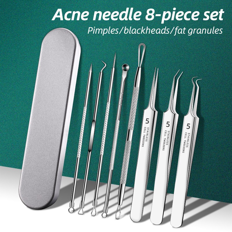 High Quality Acne Needle Sets Face Skin Care Acne Blackhead Removal Needles Kit Stainless Steel Pimple Extractor