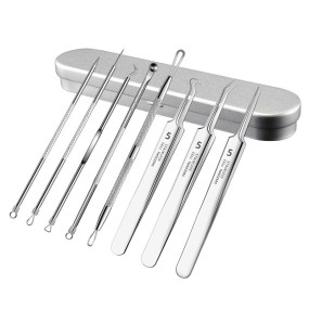 Factory Wholesale Beauty Tool Stainless Steel Cell Needle Pick for Acne Treatment Blackhead & Pimple Extractor
