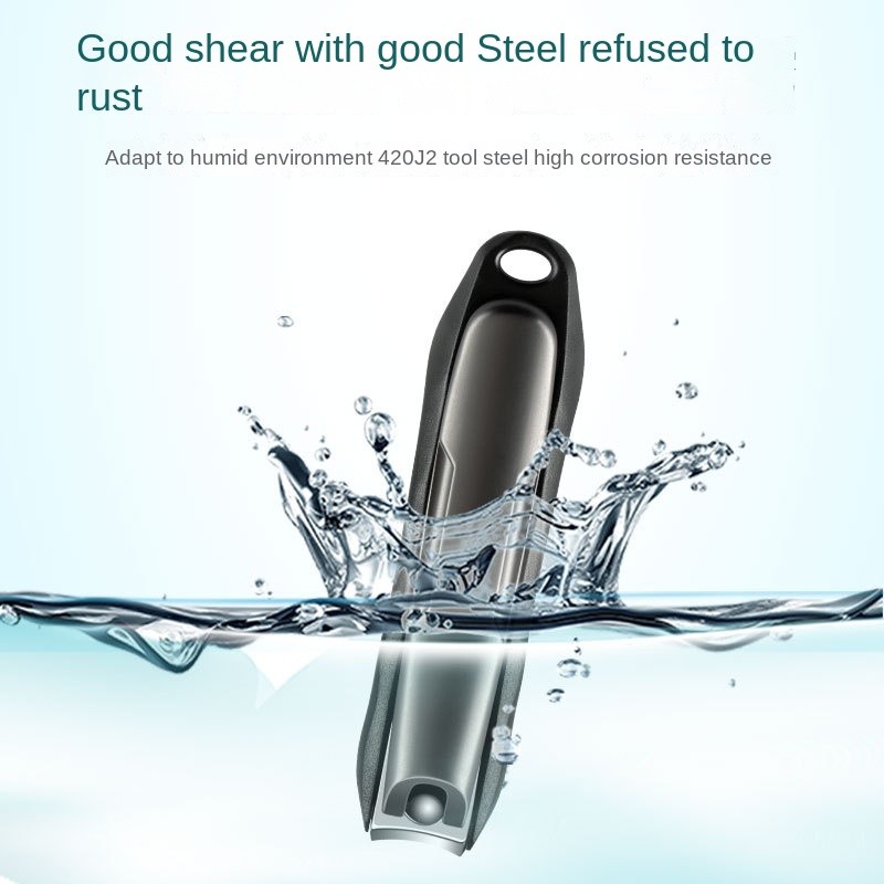 Portable Stainless Steel Nail Clipper Anti-Splash Design Family-Specialized Large Single Nail Clipper Thick Beauty Tool