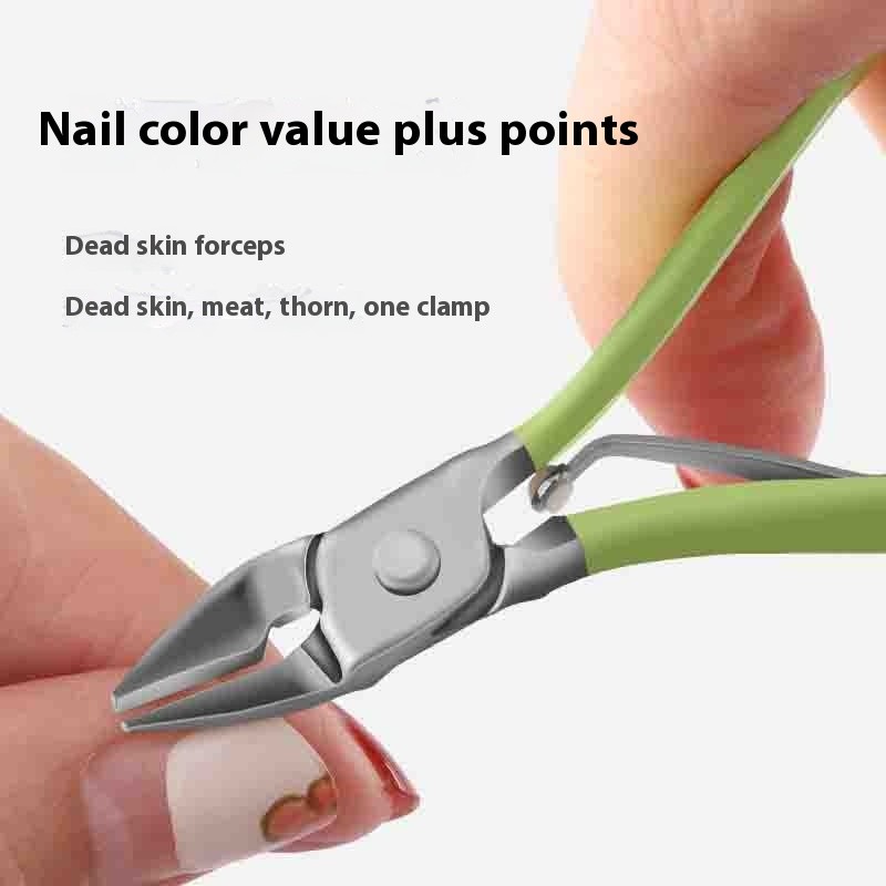 16-Piece Fluorescent Green Stainless Steel Manicure Set Nail Care Tools for Fingers Beauty Gift Suit Including Nail Clipper
