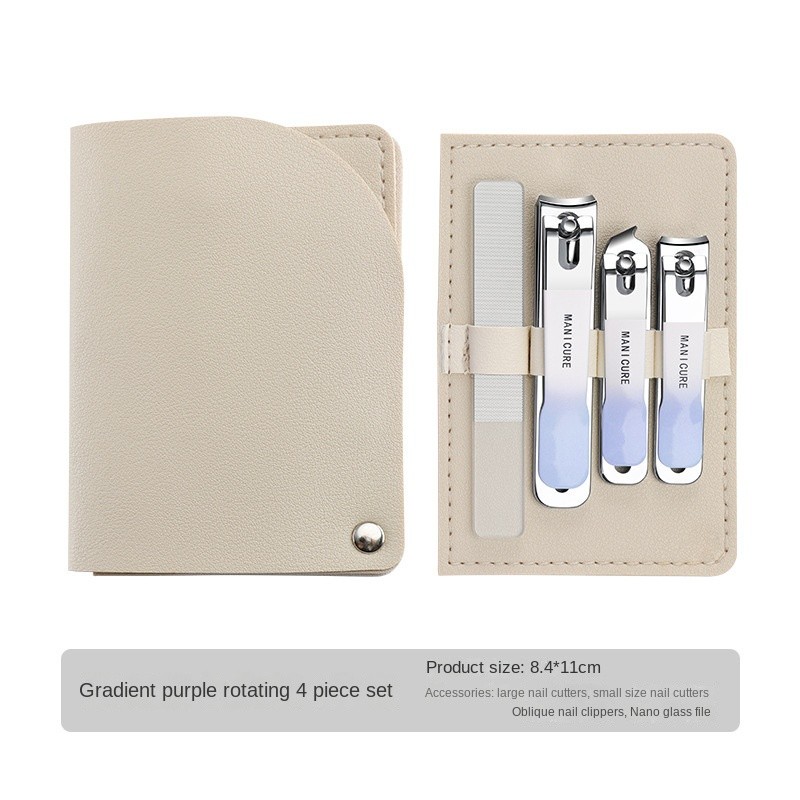 Customizable Logo Combination Portable Nail Clippers for Men and Women Stainless Steel Home Travel Gift Set Solid Construction