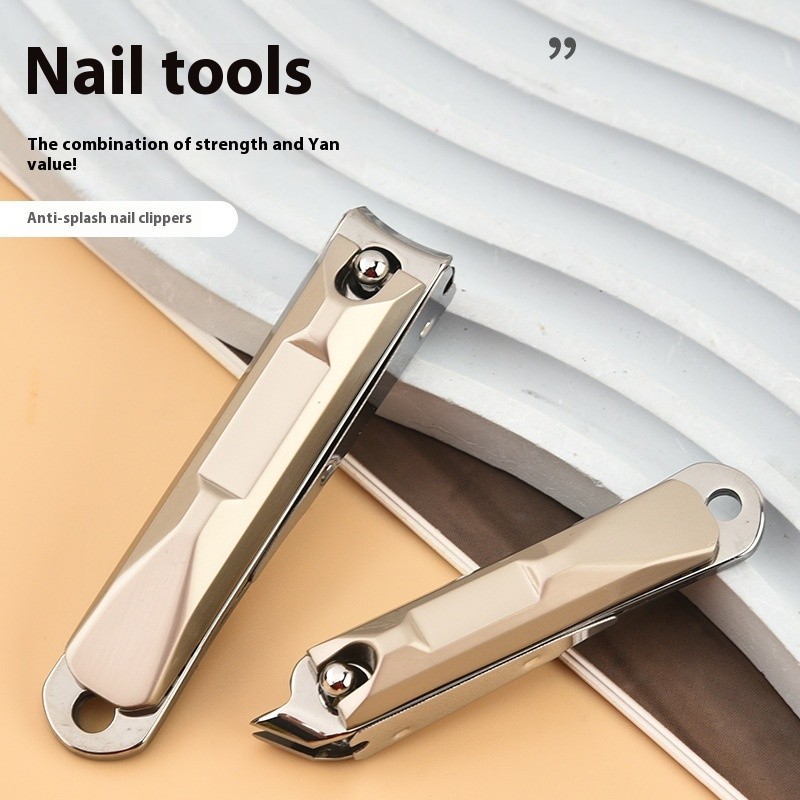 Professional Portable Single Nail Clippers Oblique Mouth Stainless Steel Tool for Fingers Beauty Type with Splash Logo Design