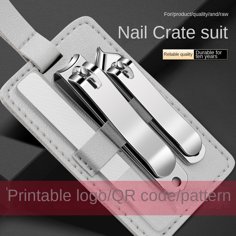 Customizable Logo Combination Portable Nail Clippers for Men and Women Stainless Steel Home Travel Gift Set Solid Construction