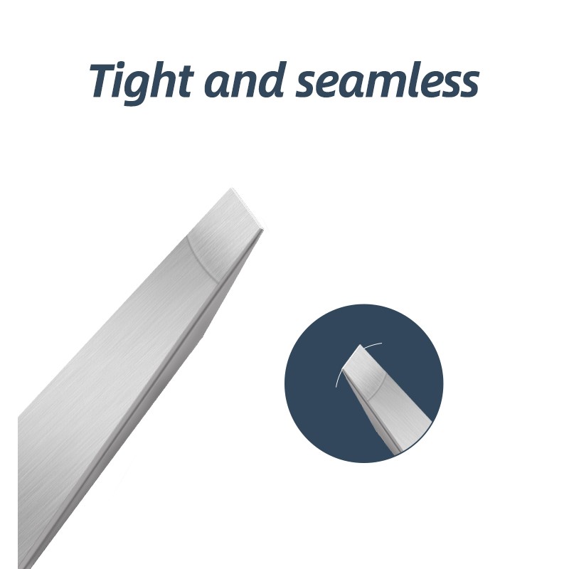 Factory 1.5 Thick Slanted Tip Stainless Steel Beauty Makeup Tool Eyelash Curler Oblique Eyebrow Clip Trimming Plucking Clip