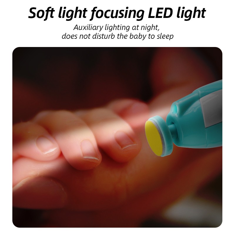 Portable Six-in-One Multi-Head Electric Nail Grinder Anti-Scratch Anti-Pinch Baby Nail Clippers Manicure Suit for Children's