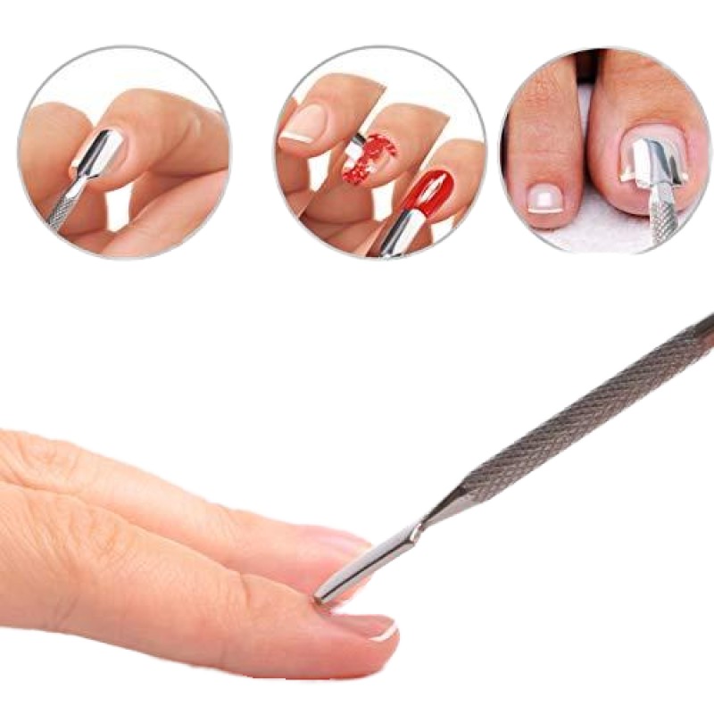 Stainless Steel Manicure Tool for Nail Art Dead Skin Push Knife in Box Packing