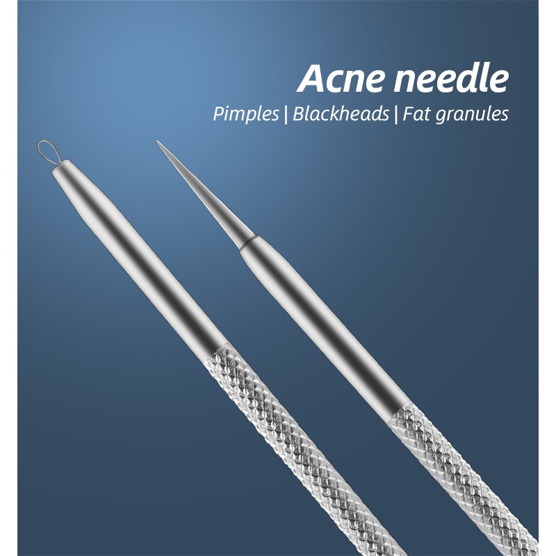 Double Head Needle Scraping Tool for Face Acne and Blackhead Removal Pore Cleaning Tool with Acne Treatment Feature