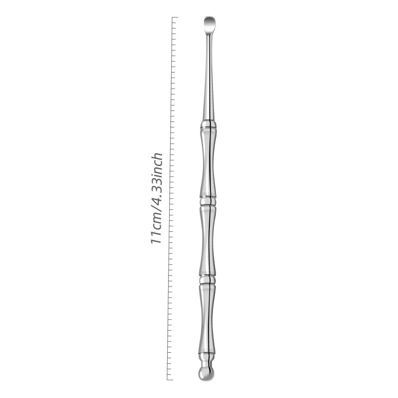 Single Ear Scoop with Stainless Steel Spiral Spring Double-Ended Earpick Design for Ear Cleaning Beauty & Personal Care Tool