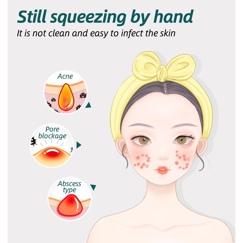 Super-Pointed Double-Head Stainless Steel Acne Needle Closed Blackhead Pick Tool for Face Acne Treatment Black Color