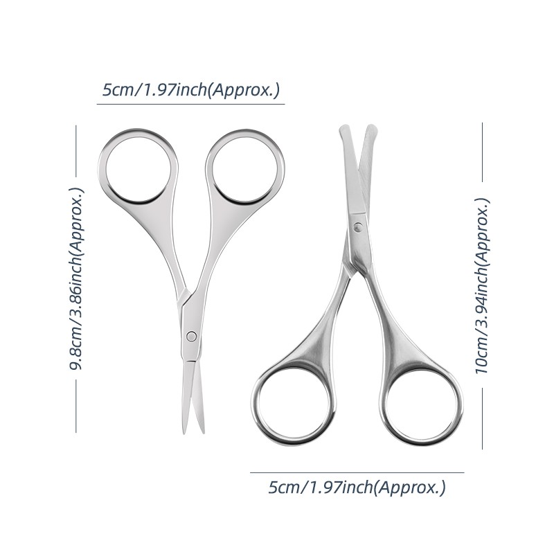 Factory Stainless Steel Beauty Scissors Small Pointed Eyebrow Trimmer Nose Hair Scissors Spa Use False Pedicure Manicure Set
