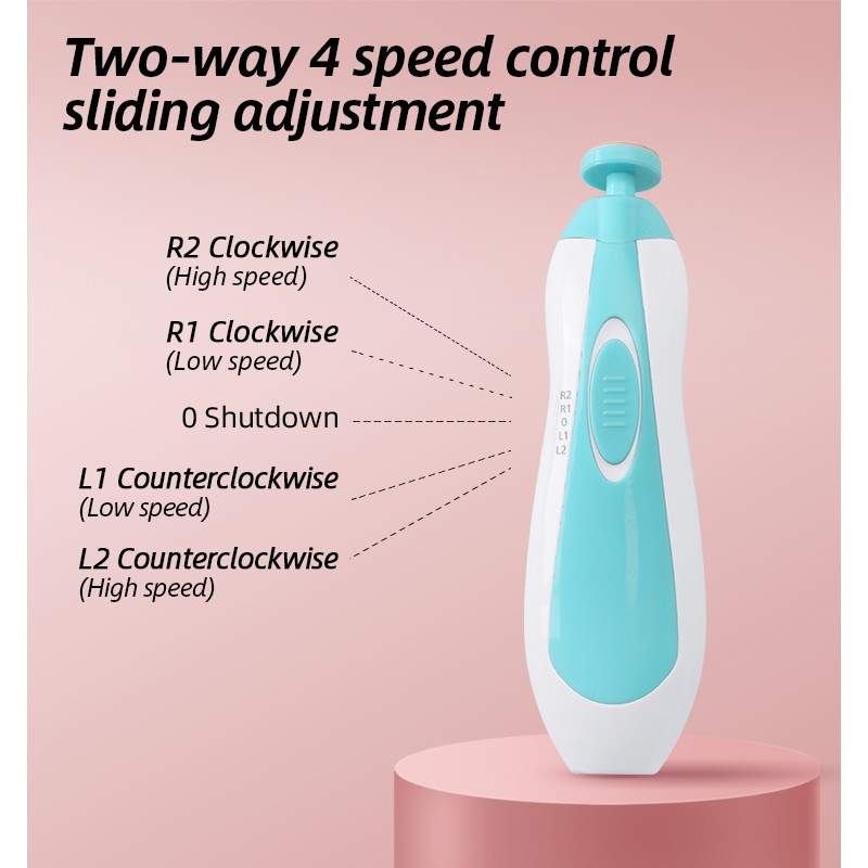 Portable Six-in-One Multi-Head Electric Nail Grinder Anti-Scratch Anti-Pinch Baby Nail Clippers Manicure Suit for Children's