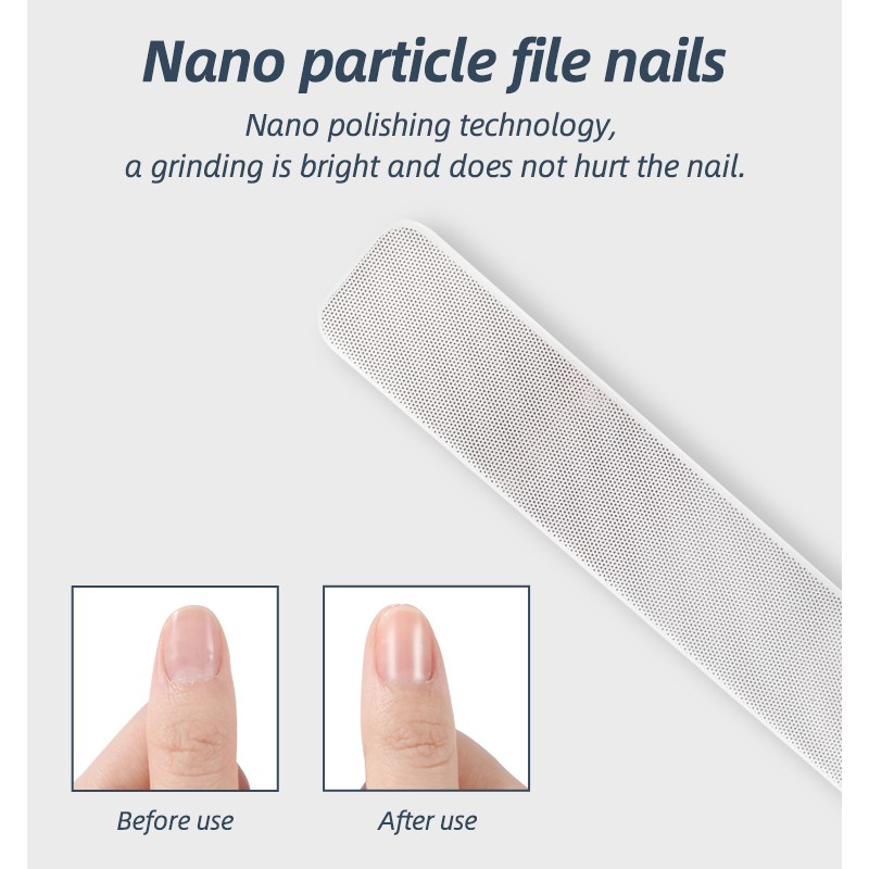 Premium Double-Sided Glass Nail File and Nano Bar Pedicure Set for Manicure & Pedicure Factory Direct