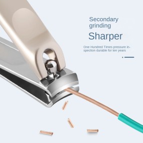 Single Universal Stainless Steel Nail Clipper with Nine-Point Non-Slip Design Customizable Logo for Fingers