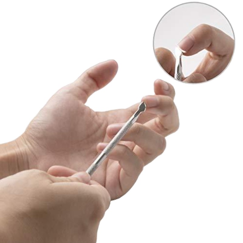 Stainless Steel Manicure Tool for Nail Art Dead Skin Push Knife in Box Packing
