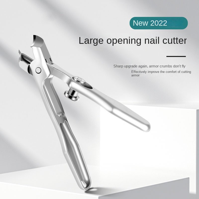 Wholesale Single Stainless Steel Nail Clipper Large Opening Anti-Splash Curved Blade Oblique Design for Household Finger Nail