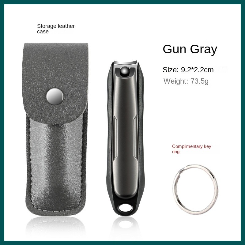 Portable Stainless Steel Nail Clipper Anti-Splash Design Family-Specialized Large Single Nail Clipper Thick Beauty Tool
