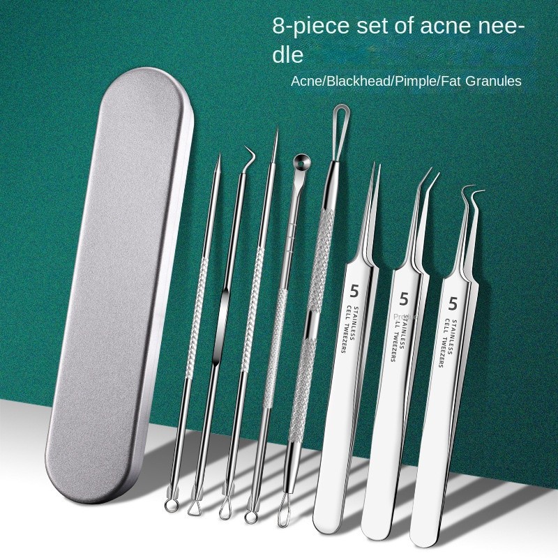 Factory Wholesale Beauty Tool Stainless Steel Cell Needle Pick for Acne Treatment Blackhead & Pimple Extractor