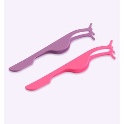 Curved Stainless Steel Eyelash Tweezers with Rounded Tip for False Eyelash Antler Clip Grafting